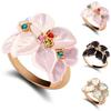 Women's Fashion Flower Pattern Weddding Party Alloy Ring Charming Jewelry Gift AVE