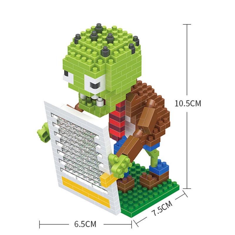 

Зомби против растений Интерактивный развивающий блочный конструктор в коробке для родителей и детей Screen Door Zombie,350PCS
