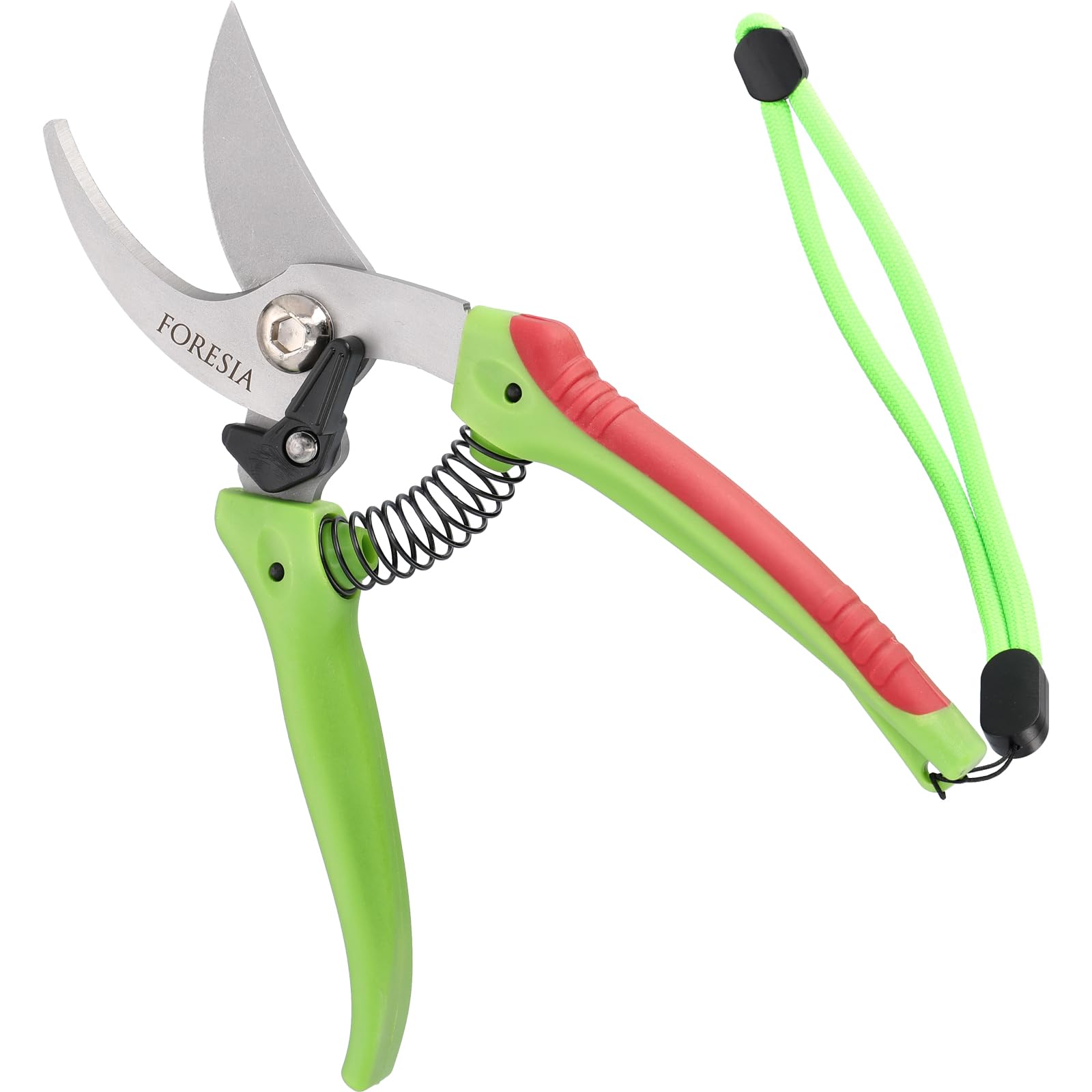 

FORESIA Super lightweight pruning shears for stainless 19cm with strap women, steel, rust-resistant, long, зелёный