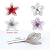 23cm Poinsettia Glitter Flower Xmas Hanging Ornaments Artificial Christmas Flowers DIY Xmas Tree Decorations Party Supplies
