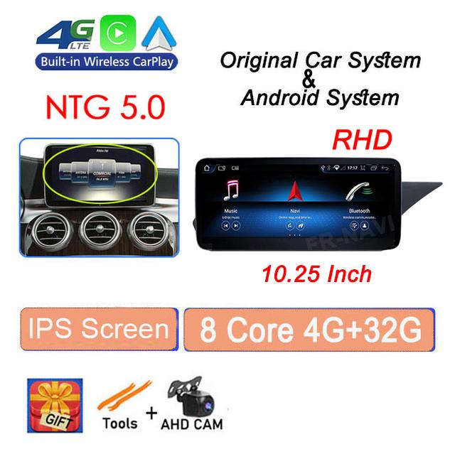 RHD 10.25" For Mercedes Benz E Class W212 2009 - 2015 Head Unit Android 14 Car Raido GPS Navigation Multimedia Player Video