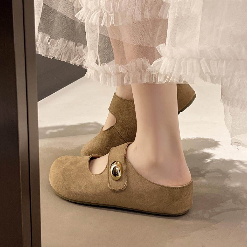 5Cm~ Height-increasing thick-soled Boken half-slippers for women's summer wear, the new little golden beans, one pedal, lazy bag head sandals