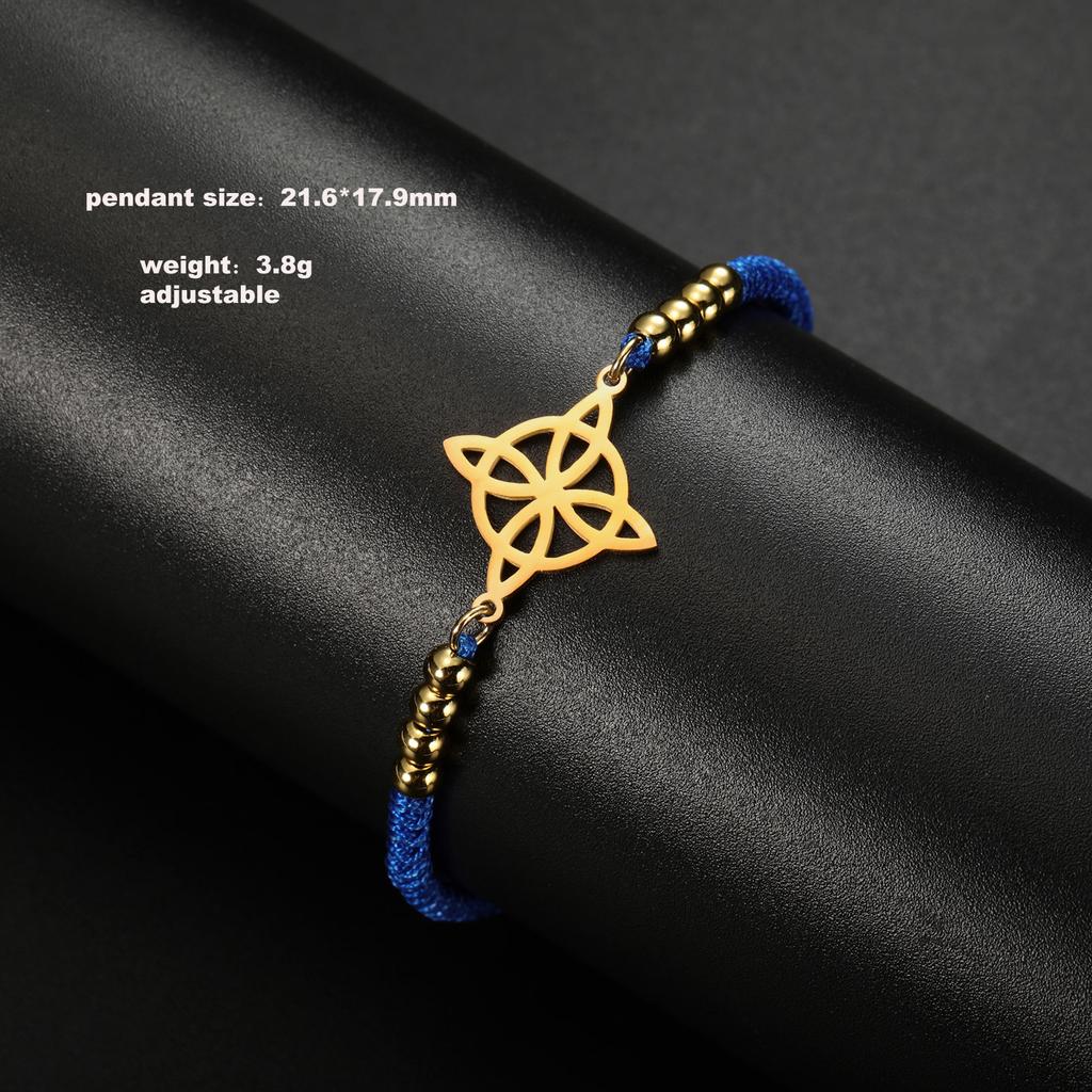 Náramky s kouzelným uzlem pro ženy nudo de bruja Nerezová ocel Amulet čarodějnictví Šťastné náramky Šperky lucky bhudda