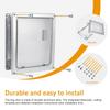 Aluminum Alloy Pet Door Flap Magnetic Suitable Walls Thick 11-22CM Dog Door Free Entry Exit Two Way Cat Doors Safety Double Lid