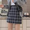 2023 Women's High-Waist Plaid A-Line Skirt - Autumn/Winter Fashion, Petite, Hip-Length, Trendy Hot Girl Style