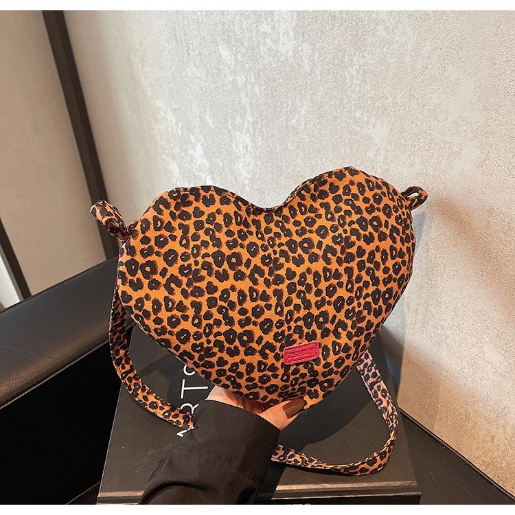 Bolso bandolera con estampado de leopardo Yuezi, nuevo para estudiantes, versátil, bolso de hombro, casual, retro