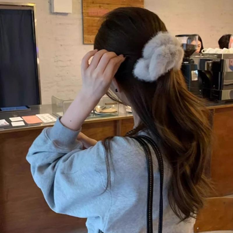 Autumn/Winter Plush Large Hair Rope For Women Exquisite Simulation Mink Headband Scrunchies Fashion Hair Accessories Korean INS