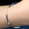 HARANG HR 387B_Lapis Lazuli Silver Beads Bracelet
