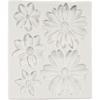 Flower Blossoms Silicone Mold Daisy Chrysanthemum Flower Fondant Mold for Cake Decoration Chocolate Cupcake Topper Candy Sugar Craft Polymer Clay Gum