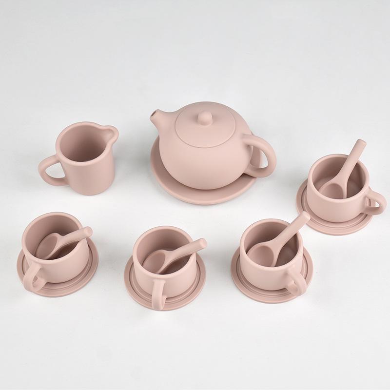 Children'S Play House Toy Set Early Education Mini Tea Set Simulation Teapot Silicone Kitchen Small Toy