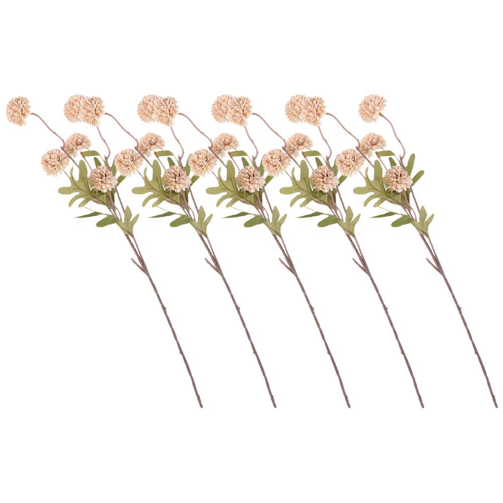5Pcs Lifelike Plastic Artificial Dandelion Flowers Realistic Fake Dandelion for Wedding Decoration Home Party DIY Flower