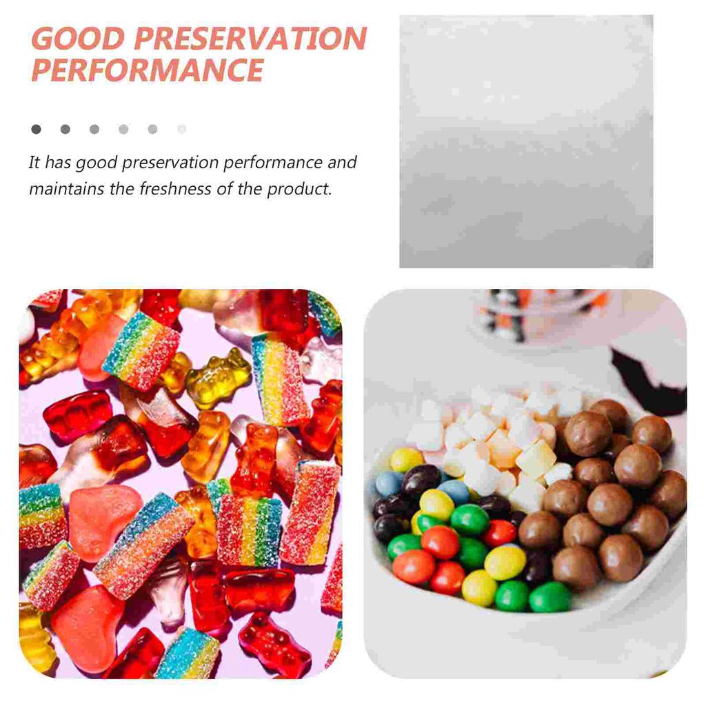 100 Pcs Aluminum Foil Candy Wrapper Tin Paper for Ice Cubes Packing BBQ Baby Safe to Use Perfect for Home Kitchen
