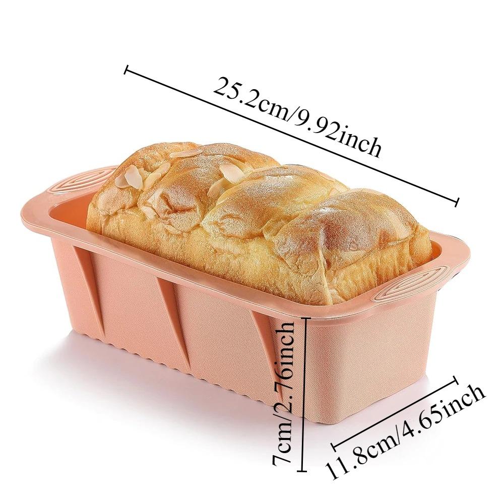 Silicone Bread Loaf Mold Rectangular Non Stick Bread Tray Easy Release Loaf Mold Suitable for Baking Breads Cakes Baking Mold