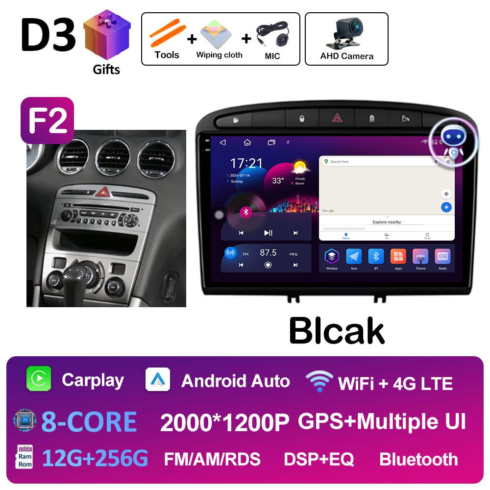 9 Inch Android Auto Car Video For Peugeot 408 308 308SW Radio Player Wireless Carplay DSP Stereo Autoradio QLED IPS Screen WIFI
