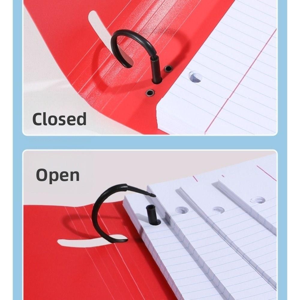 3 Ring Notebook Binder Thickened Loose Leaf Document Folder Office Stationery Supplies
