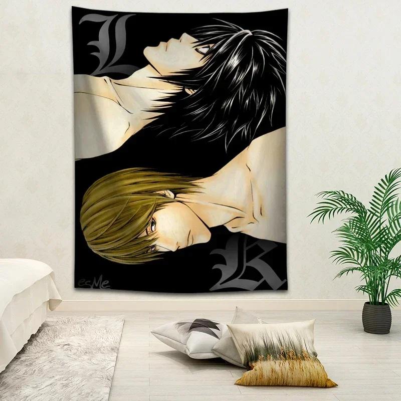 Home  Hot Sale Custom Anime Printed Tapestry Background Decorative Tapestry Wall Hanging Decor Decoration Mural Hippie Tapiz
