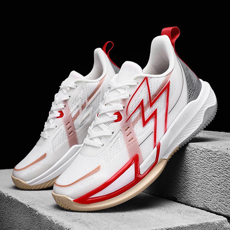 Chaussures de basketball respirantes et antidérapantes avec absorption des chocs et semelle souple pour hommes et femmes