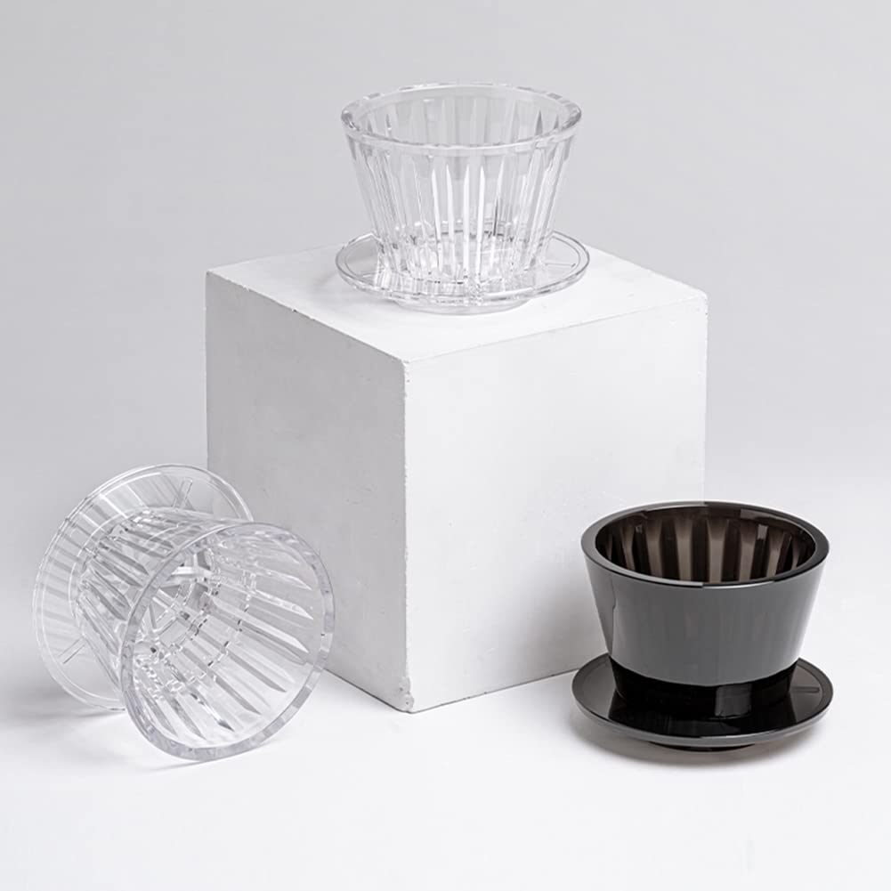 Haskoss B75 Wave Coffee Dripper with Crystal Eye Coffee Filter for Consistent Coffee Coffee, Clear