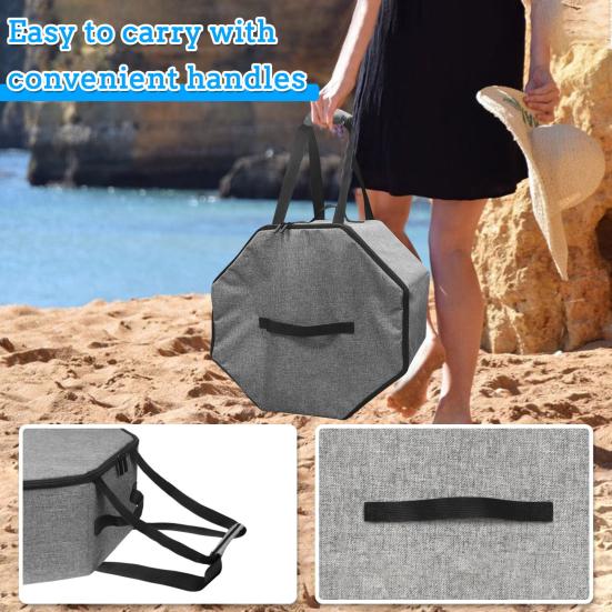 Hat Box with Handle Design Zipper Closure Extra Large Capacity Men Women Hat Storage Bag Home Travel Hat Organizer