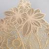 Rechteckige Blattform Tischsets PVC-Matte Hohlgeschnittene Blume Tischsets Vinyl-Platzsets für Esszimmer Küche Restaurant Tischdekoration