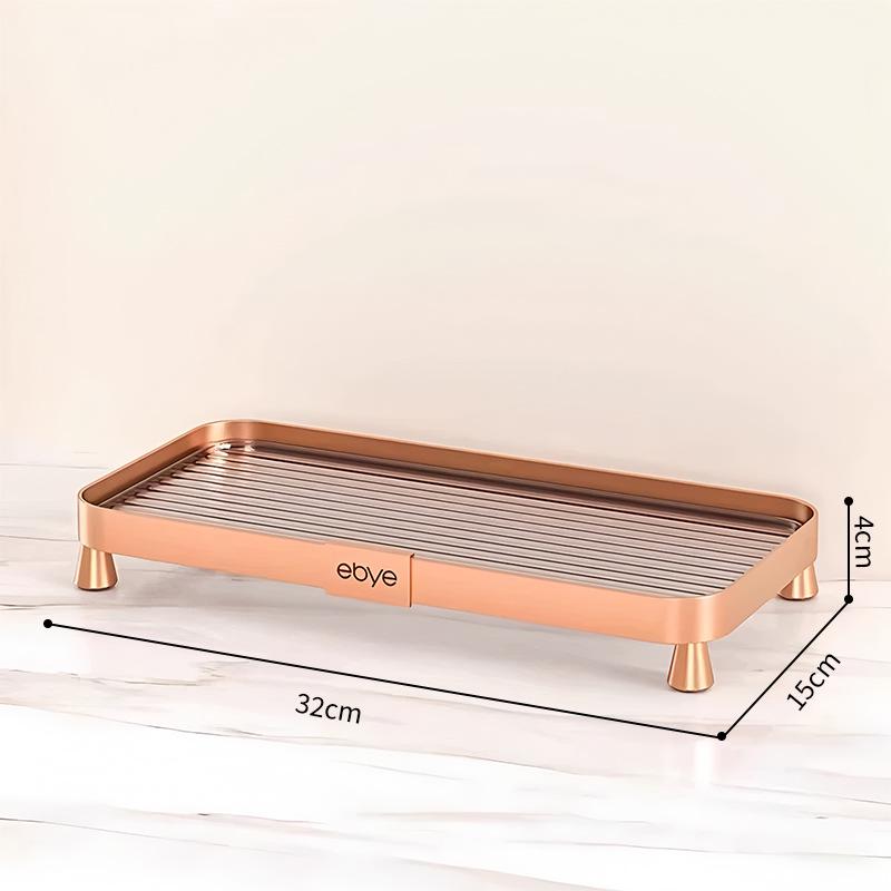 Punch-Free Bathroom Countertop Storage Shelf