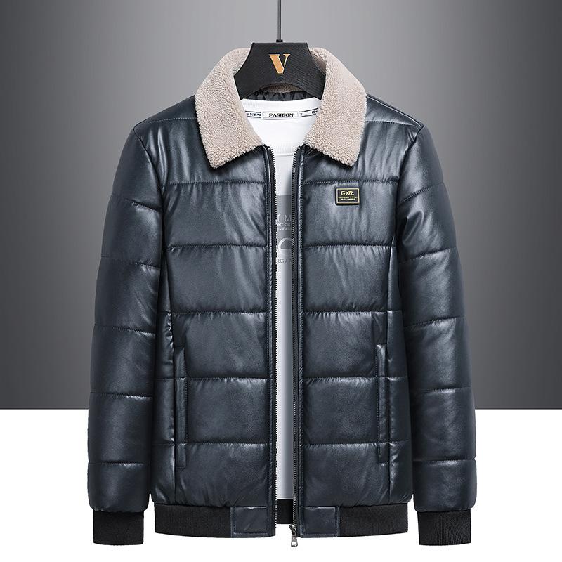 Мужская кожаная куртка из искусственной кожи — фото 2