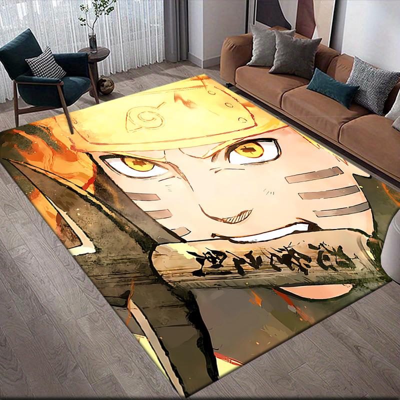 Naruto Anime Square Area Rug, Non-Slip Floor Mat for Bedroom, Perfect Gift for Anime Fans.chl