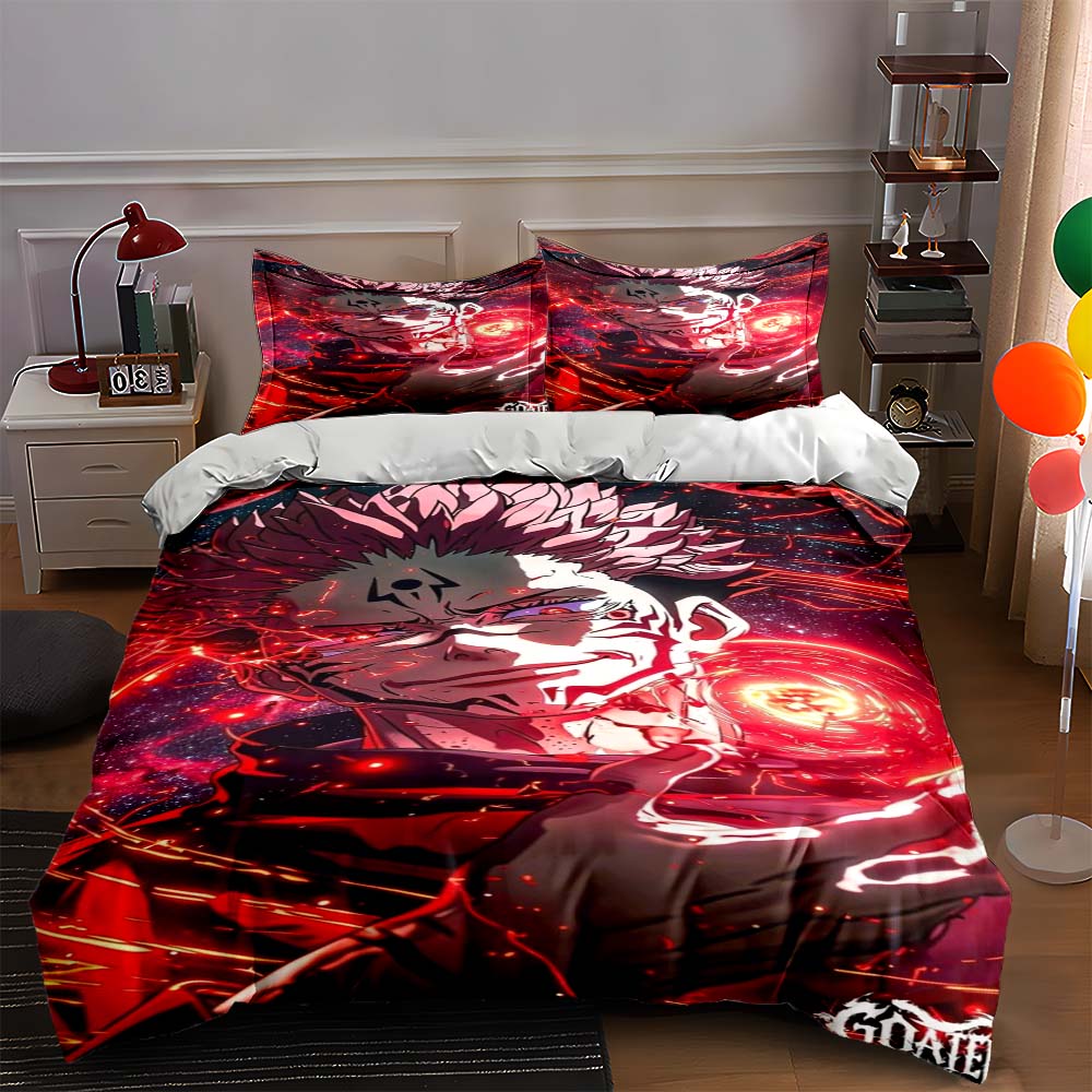 

Fiery character illustration. Bedding Duvet cover sets Duvet covers Pillowcases gifts (1 * Duvet Cover 2 * Pillowcases, without duvet insert) 135x200cm