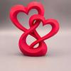 Sweet Double Heart Ornament Lovers Gifts Love Miniature Decoration Hollow Heart Models  Wedding