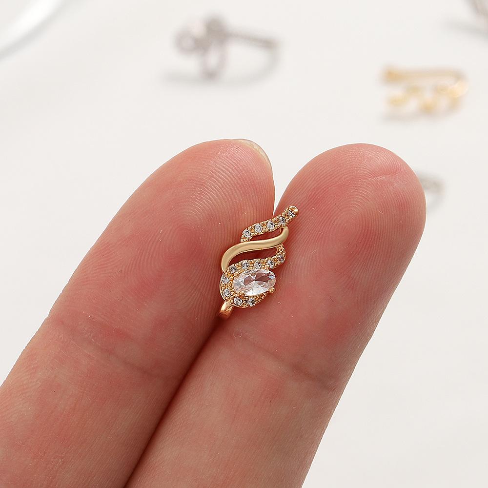 Non Perforated U-Shaped Nose Clip Copper Inlaid Zircon Star Shaped Heart Crown Nose Ring Nose Decoration Puncture Decoration