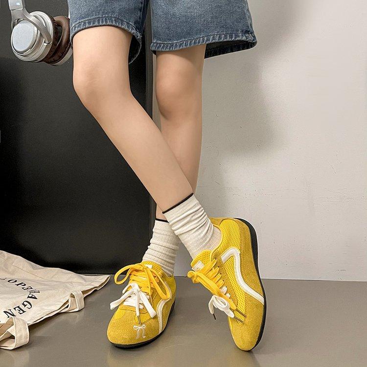 Red German Training Shoes Women's 2025 Spring and Summer American Retro Board Shoes National Tide Niche Couple Sports Forrest Gump Shoes Tide