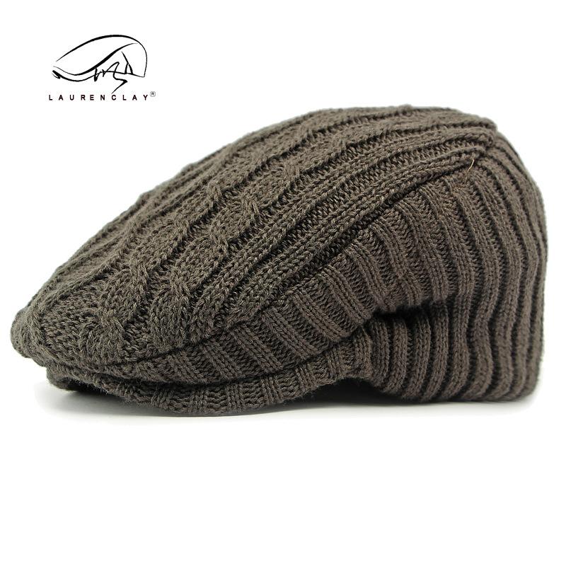 Retro Wool Beret Women's Autumn and Winter Knitted Hat Fleece Warm Cap Casual Forward Hat Men
