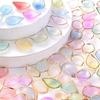 50 pièces Perles Pétales de Fleurs Multicolores Breloques Bord Doré Perles Acryliques Pour Fabrication de Bijoux Pendentif Collier Artisanat DIY
