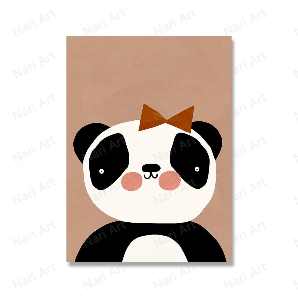 Kreslená myš Gepard Panda Bird Nástenné umenie Obraz na plátne Severské plagáty a obrazy Kvety Citáty Obrazy pre detskú izbu Dekor Bez rámu