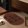 Tappetino da Bagno per Animali in Fango Diatomaceo Ovale Cartoon - Antiscivolo e Assorbente