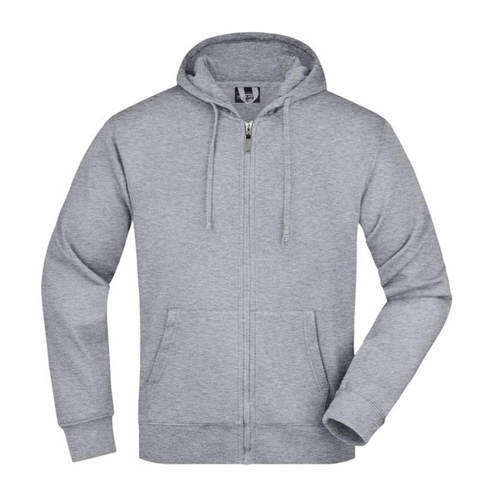 James and Nicholson Mens Full Zip Hoodie