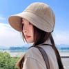 Women Summer Foldable Sunhat Adjustable Cotton Wide Brim Bucket Caps Outdoor Beach Fisherman Hat Sunscreen UV Protection Cap