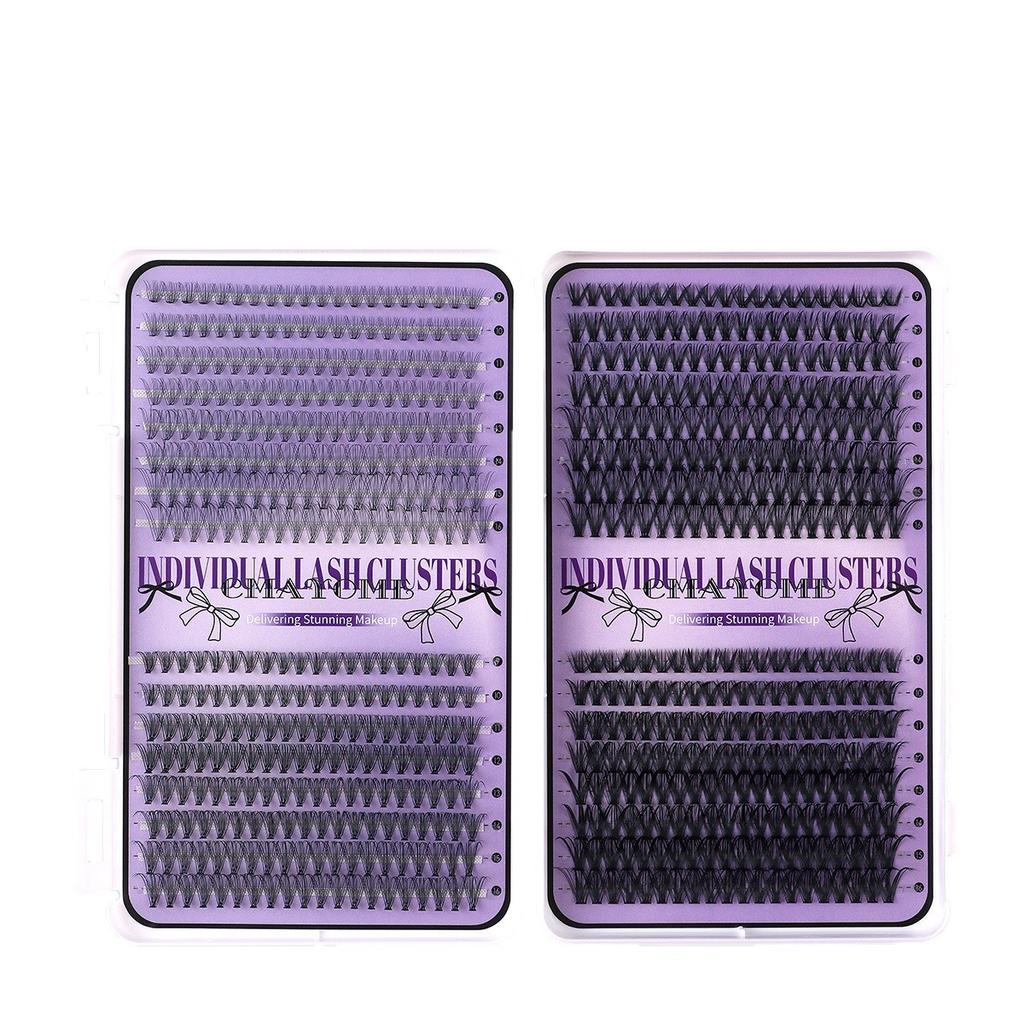 640 Tufts Diy Single Tufts Of False Eyelashes White Box Natural Thick D-Song Segmented Grafting Eyelashes