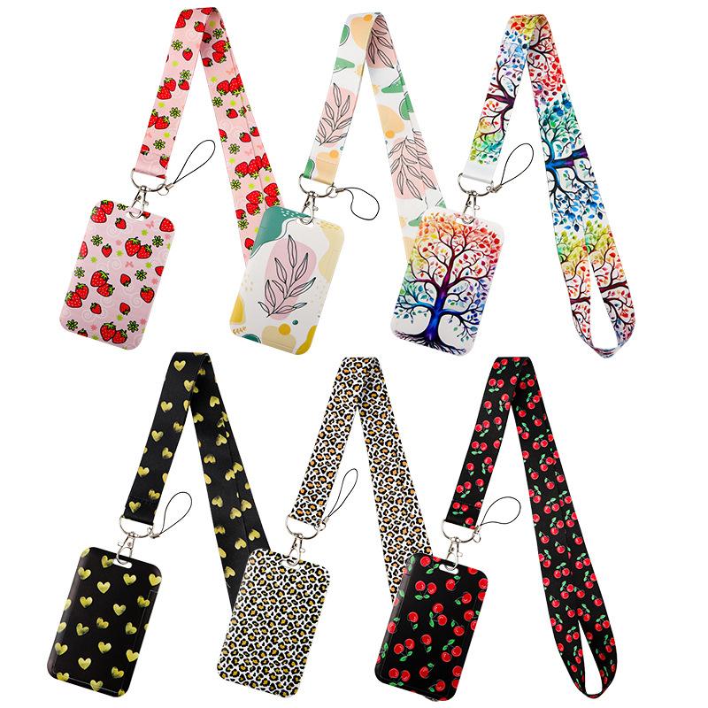 Credential Holder Pink Ribbon Lanyards for Keys Neck Strap For Card Badge Gym Keyring Nurse Accessories