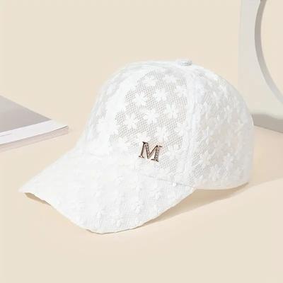 Stylish Lace Baseball Cap - Flower Breathable Snapback Mom Hat For Adults!