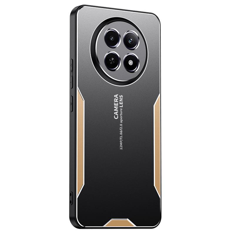 For Realme 12 5G Case Aluminum Alloy+TPU+PC Slim Protective Phone Shell
