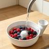3D-Printed Hydro Bowl: Automatic Fruit Washer Spinner with Built-In Strainer Plastic Salad Spinner Bowl for Vegetable Cleaning Produce Drainer