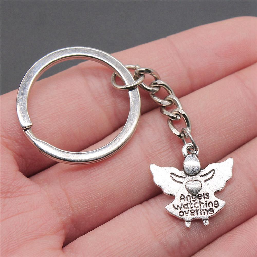 Angel Wings Feathers Heavenly Keychain for Girls Hot Sale Streetwear Bridesmaid Gift Retro Phone Charm