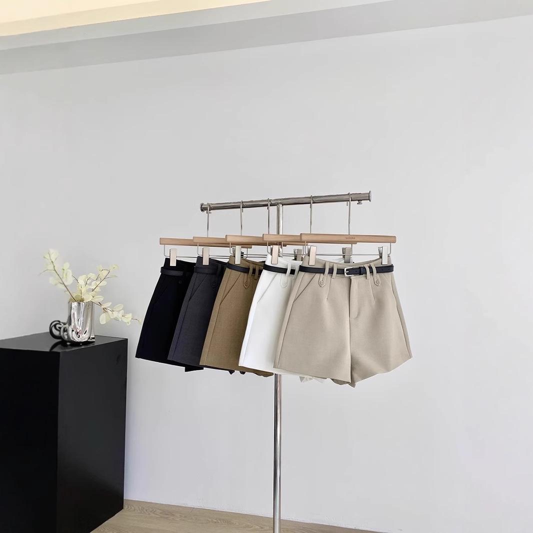 

2025 Summer Korean Style Casual Slim High Waist Wide Leg Shorts 3XL