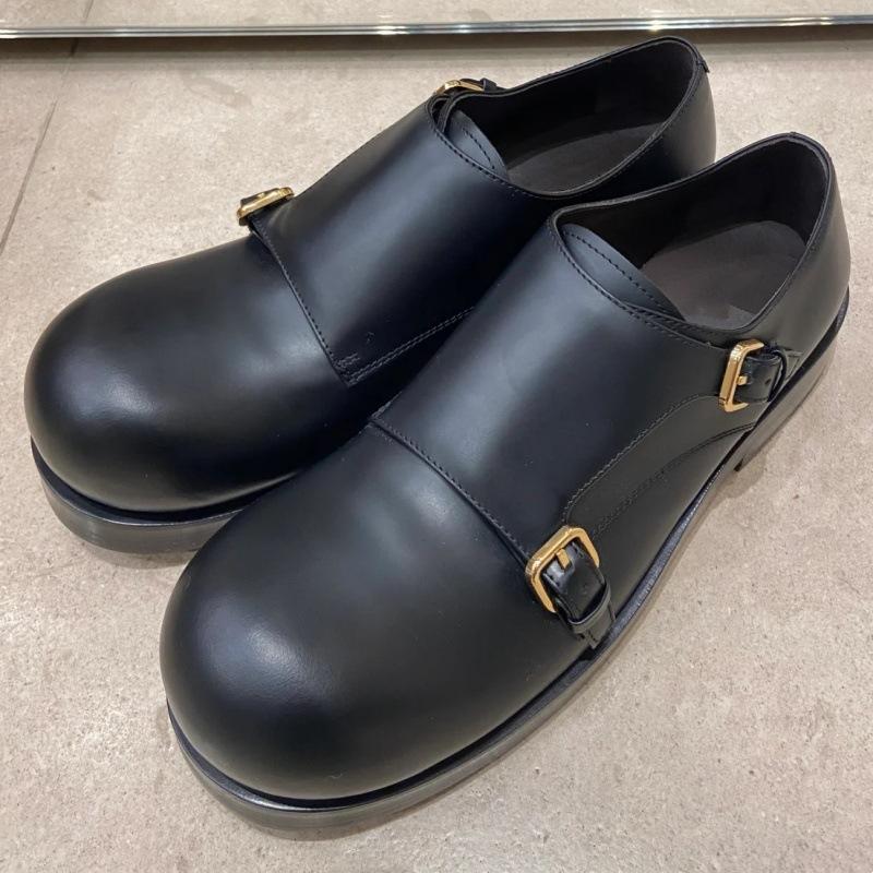 

Мода 2024 Весна мужские Женские Одинарные Туфли Черная Кожа Толстая Подошва Обувь в Британском Стиле Повседневные Удобные Туфли на Платформе 36-45 36 чёрный