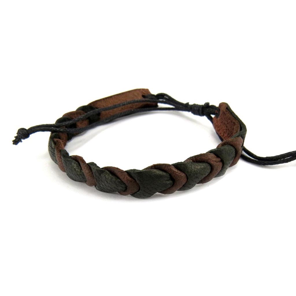 Les Trésors De Lily [L6432] - Βραχιόλι unisex 'Ειρηνικό' καφέ μαύρο