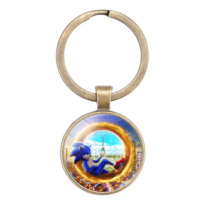 Sonic The Hedgehog Time Stone Keychain Cartoon Style Key Accessory Mix Material