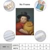 FRFYUDS Girl And Cat By Fernando Botero Modern Painting Poster Canvas Wall Art Posters For Room Aesthetic And Decor Pictures For Living Room Bedroom