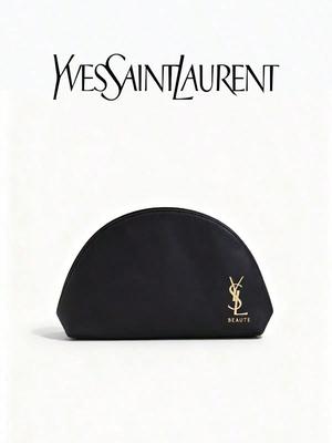 YSL Makeup Bag Storage Bag Handbag Large Capacity Travel Portable Black 19 × 15 × 7cm