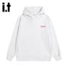 Izzue American Retro Letter Heavyweight Hooded Sweatshirt